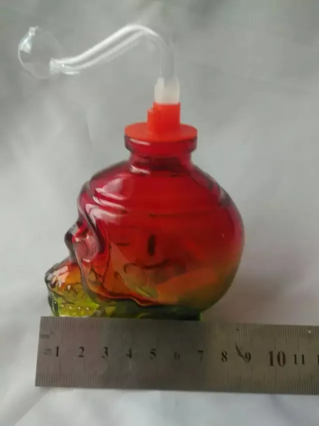 Narghilè con ossa di teschio colorato Bong di vetro all'ingrosso Bruciatore a nafta Tubi Tubi d'acqua Rigs Fumo
