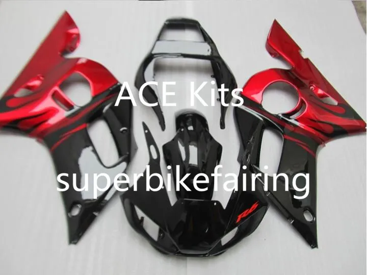 3 Gift New Abs Hot ABS Kits Fairing Kits 100% Ajustement pour 1998 2002 Yamaha Yzf R6 YZF-R6 1998 2002 YZFR6 YZFR6 98 02BLACK RED P17I