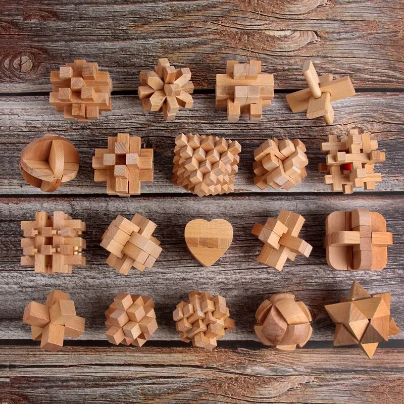 Wooden Kong Ming Lock 3D Puzzle Gioco Teaser Burr Burr Burr