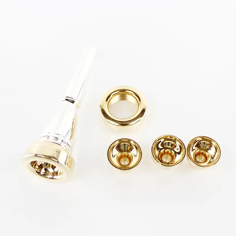 New Bb Trumpet Mouthpiece High Quality / 2C 3C 2B 3B A Multi-Purpose T Adapter Professional Bb Trumpet Gold Lacquer Nozzle