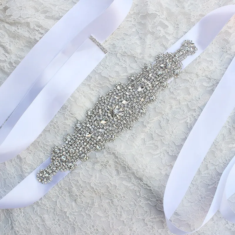 2019 New luxury Rhinestone Crystals Belt Wedding Dress accessories Belt 100% hand-made best selling Bridal Sashes For Prom Party 10 Colors