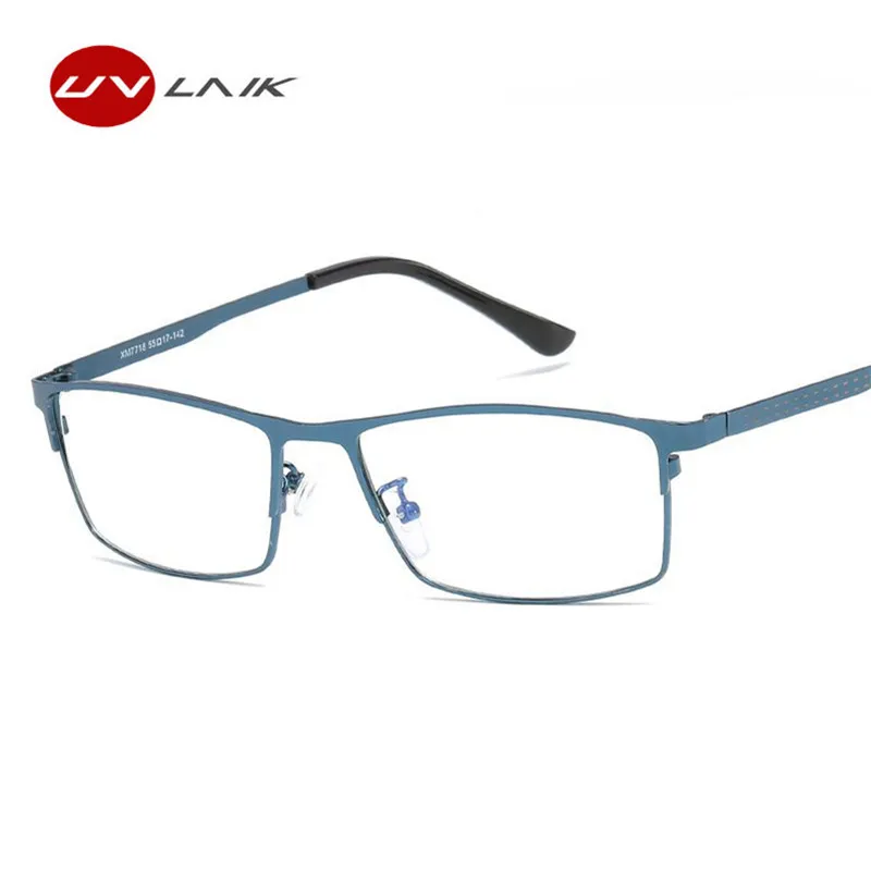 UVLAIK Mens 광학 안경 프레임 블루 라이트 필터 렌즈 고글 게임 컴퓨터 안경 클래식 Bussiness 안경 프레임