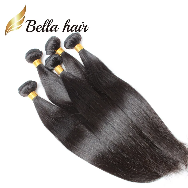 1 bundel maagdelijke Braziliaanse haar rechte extensies 10-26 inch natuurlijke kleur 9a onbewerkte menselijk haar weeft inslag Juliechina