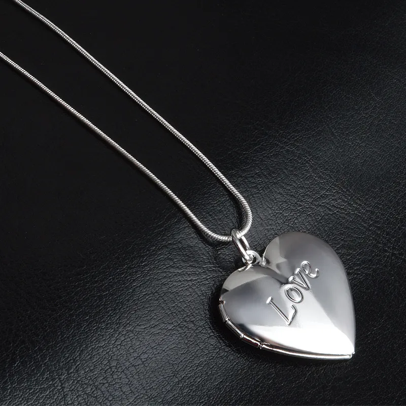 الفضة والمجوهرات قلادة غرامة الحب القلب على شكل مربع قلادة 925 مجوهرات الفضة مطلي قلادة المعلقات الأزياء هدية قلادة أعلى جودة