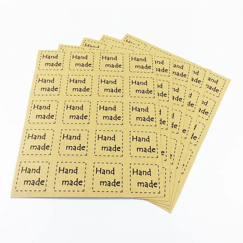 2000 teile/los DIY Scrapbooking Kraft Dicht Aufkleber Papier Handwerk Handgemachte Etiketten Verpackung Umschläge Taschen Aufkleber