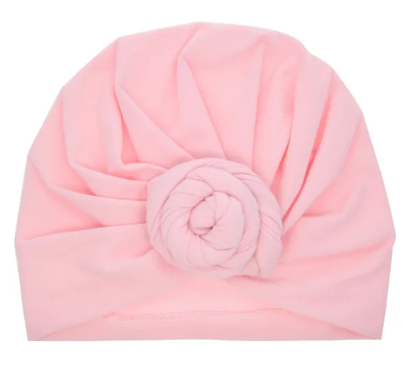 Baby topp knut turban rose hatt småbarn mjuk turban vintage stil retro hårtillbehör flickor pojkar huvud wrap lc6976249925