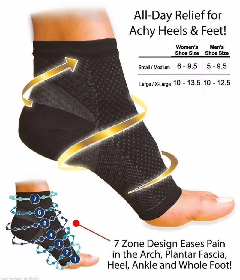 Women's Ankle Compression FOOT ANGEL Sleeve Men Arch Heel Pain Relief Support Drop Shiping Ankle Support Tobilleras Deportivas