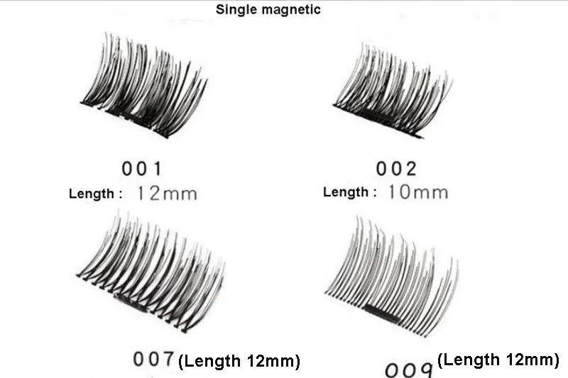 4 sztuk Zestaw 3D Mink rzęsy Magnetyczne Mink rzęsy Handmade Magnes Laszy Naturalne fałszywe rzęsy z pudełkiem