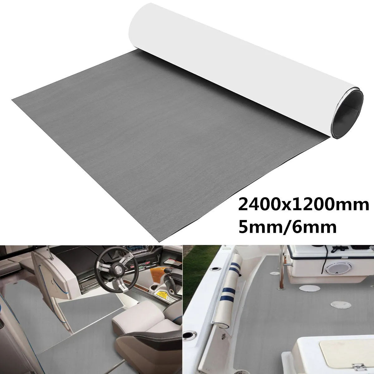 Marine Boat Synthetic EVA Foam Flooring Yacht Teak Decking Sheet Carpet Floor Self-Adhesive 6mm