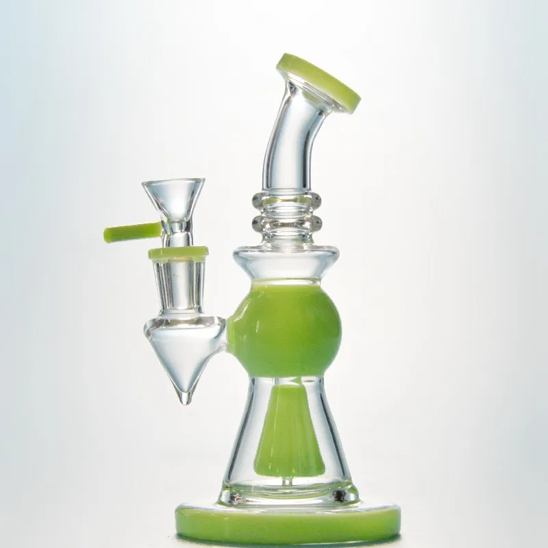 Pyramid Design Heady Verre Bongs Pommeau De Douche Perc Narguilés Fumer Eau Bong Nect Court Embouchure Huile Rig 14mm Joint Dab Rig 7 Pouces