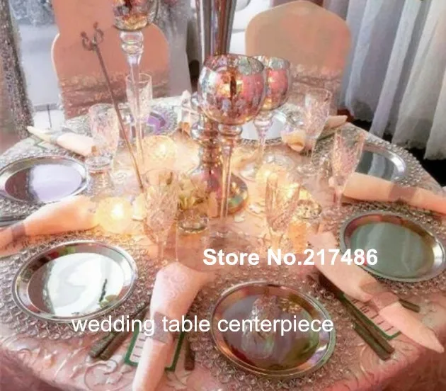 Crystal Wedding Glass Charger Plates Wholesale