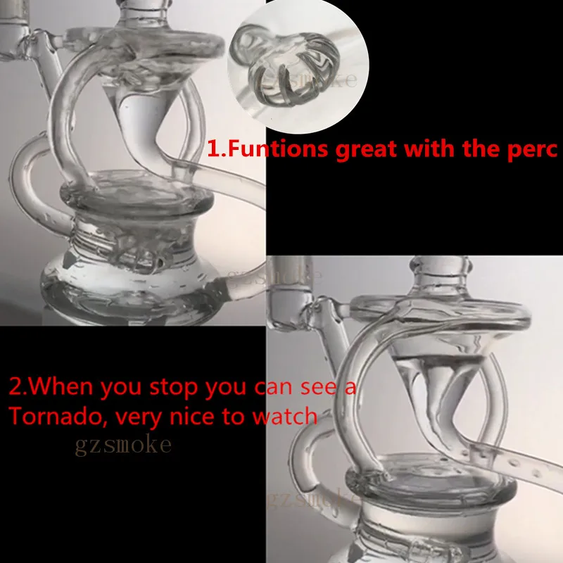 Dab Rig Recycler Bong Capiteux Bongs Tornade Conduite Deau Plates