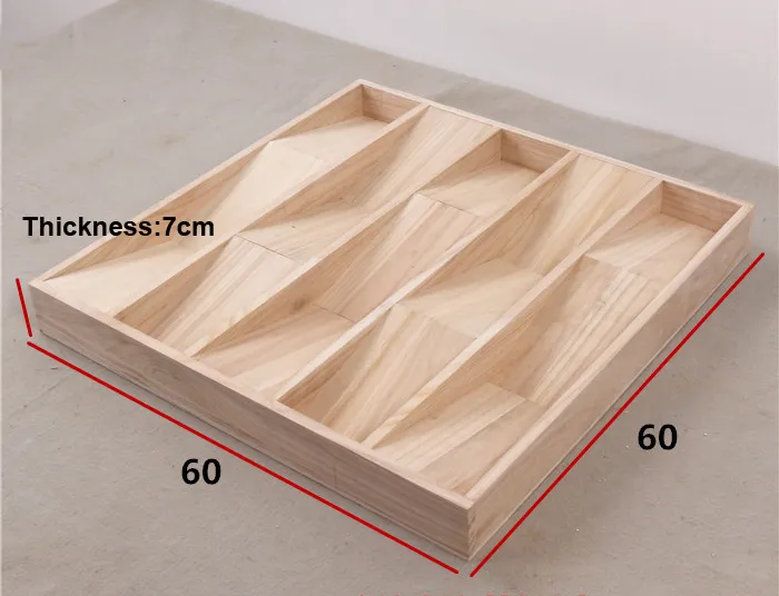 Nouveauté 2 pièces 60x60x7cm diffuseur panneaux acoustiques diffuseur de son décoratif système de son de cinéma maison, panneaux muraux acoustiques en bois intérieur