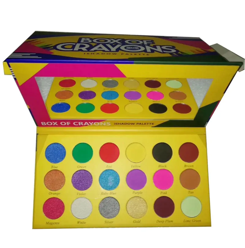 Nouveau maquillage fard à paupières BOX OF CRAYONS Palette de fards à paupières 18 couleurs DHL Livraison gratuite