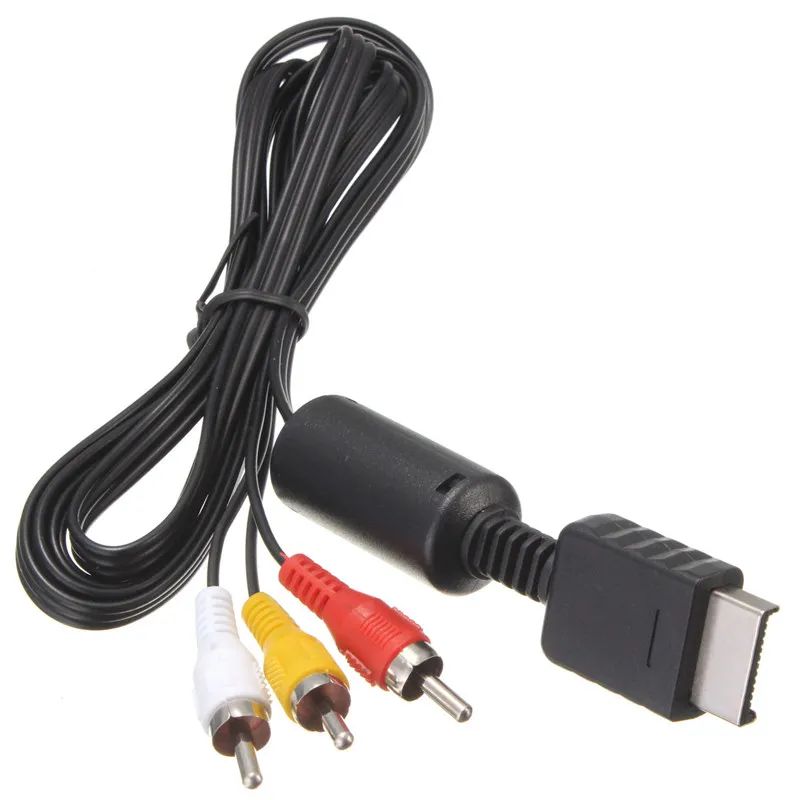 NEW 1.8M 6FT Audio Video AV Cable Cord With 3 RCA TV Lead For Sony PlayStation PS1 PS2 PS3 Console System High Quality FAST SHIP