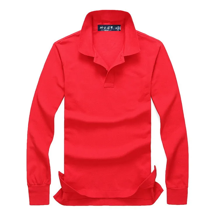 Plus Size Long Sleeve Polo Shirts Mens Casual Long Sleeve