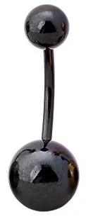 MS Stainless Steel Double Ball Vibrating Navel Belly Ring 5mm 8mm for Women  from Dhgate Navel & Bell Button Rings