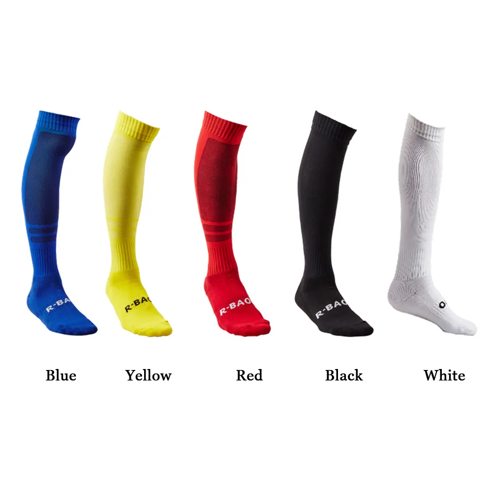 Brand Mens Football Socks Cotton Knee Cycling Soccer Socks Breathable ...