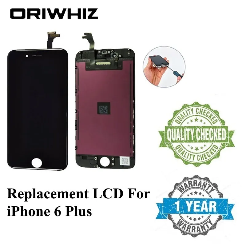 ORIWHIZ массовая цена качество для iPhone 6 Plus ЖК-дисплей с сенсорным экраном дигитайзер Ассамблеи нет мертвых пикселей черный белый цвет бесплатная доставка DHL