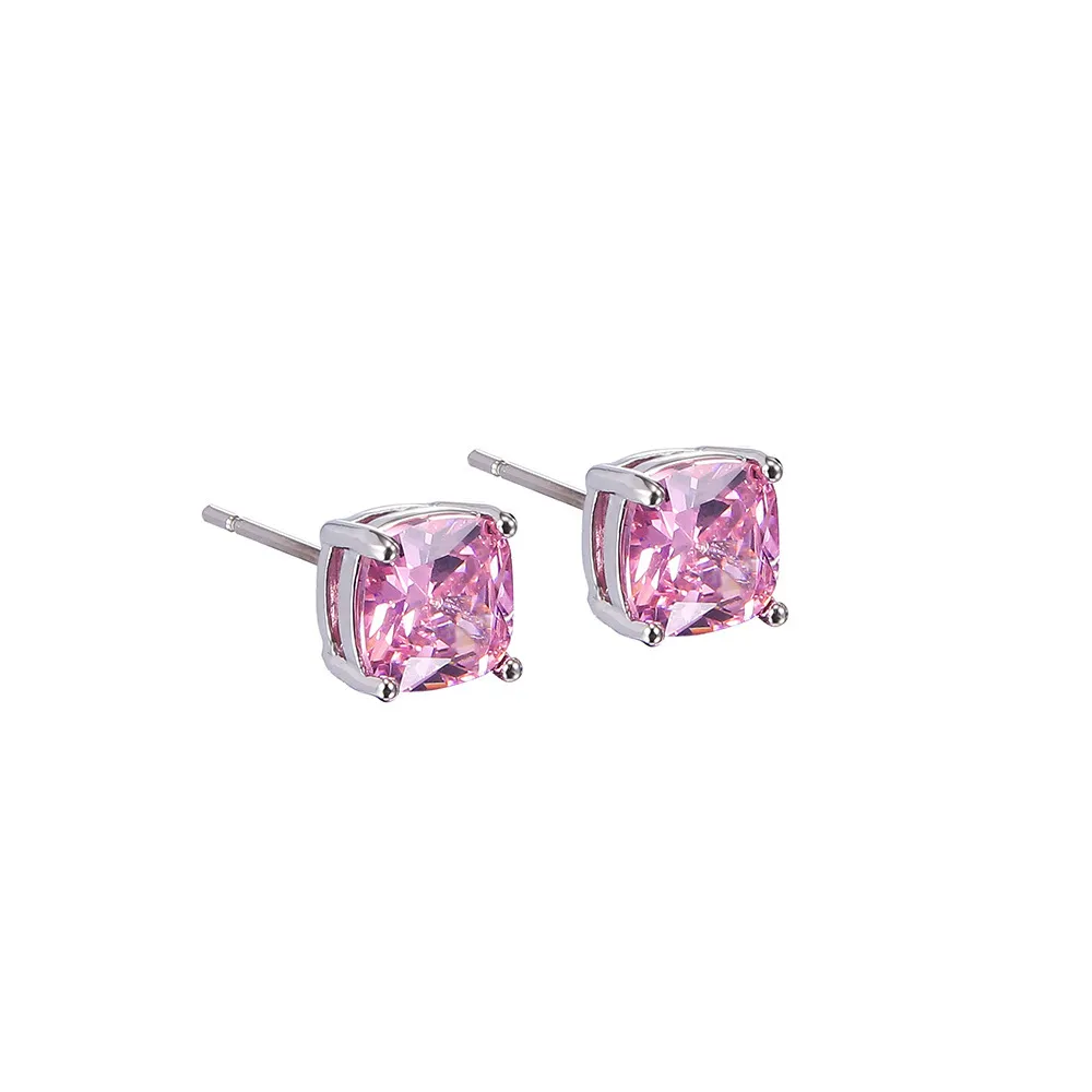 Stud orecchini gioielli moda unisex alla moda / uomini rosa orecchini di cristallo corona orecchini piercing all'ingrosso drop ship 350046