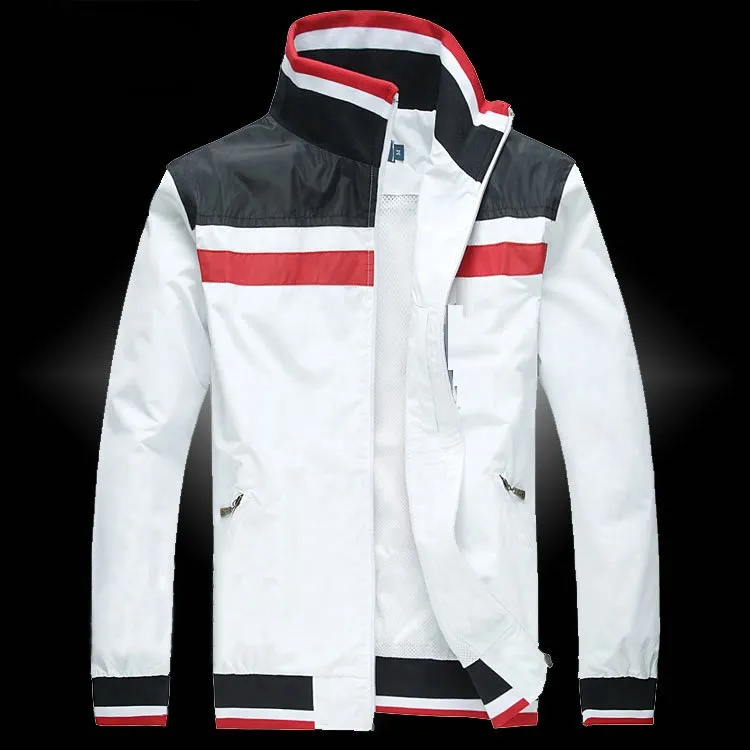 NEW Men sportswear high quality waterproof fabric Men sports jacket Fashion zipper jacket