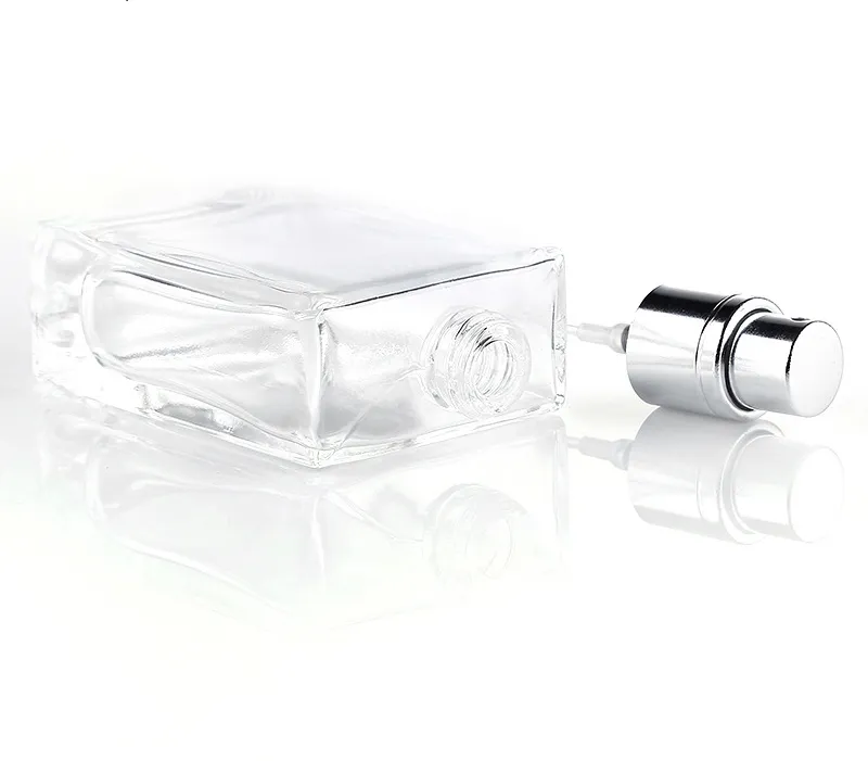 Precio de fábrica 30ml Botellas de perfume negras claras portátiles Botella de perfume de vidrio recargable Atomizador Botellas de spray de vidrio 30ML para la venta