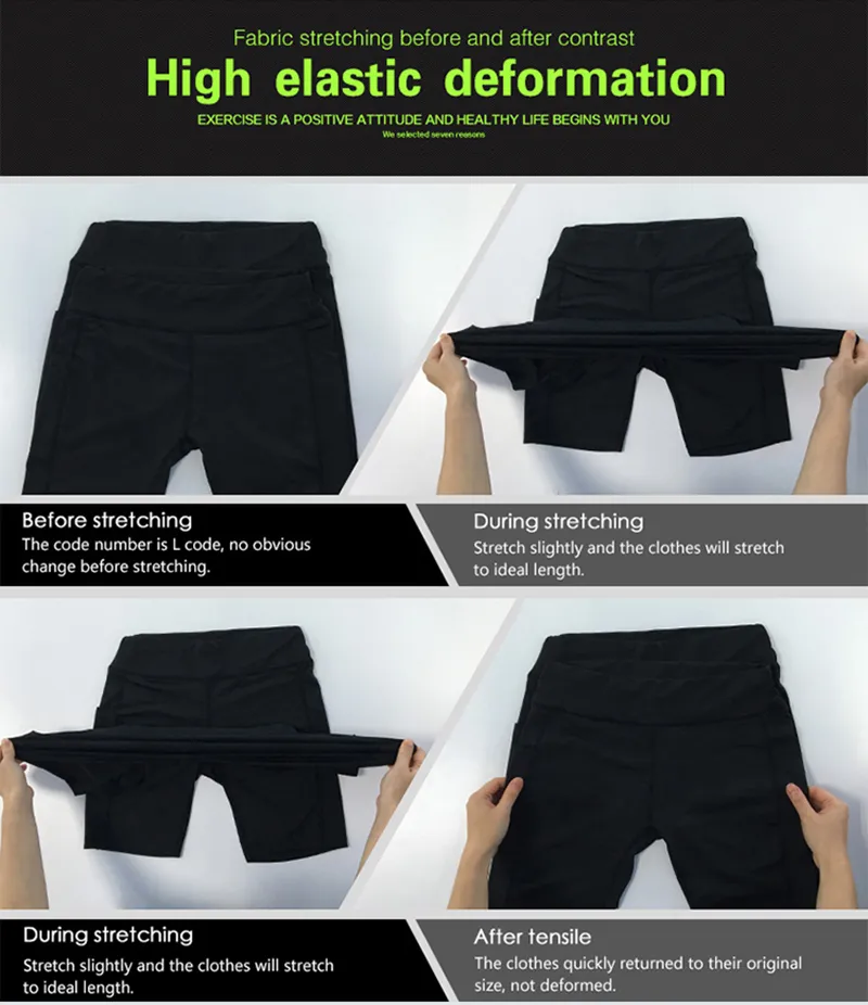 Sexy Pocket Gym Women Shorts Compression Fitness Tight Athletic Clothing for Yoga Sports Trousers Running Legging Short2486963