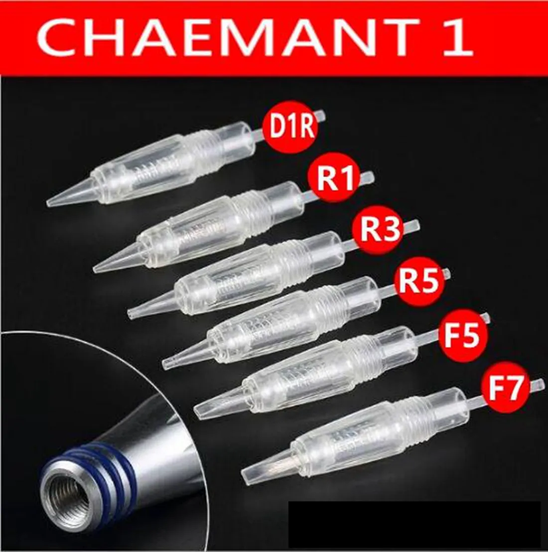 Semi-permanent Screw Needle for beauty Tattoo Tips Make-up Supply with high quality CHAEMANT Machine Cartridge 1R 3R 5R F5 F7