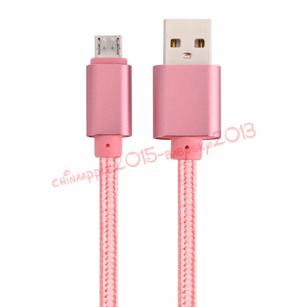 Daha Kalın Tip C Kablolar OD5.0 Mikro Kumaş Örgülü Naylon USB Veri Şarj cihazı kablosu Samsung S4 S6 S7 Edge HTC LG Sony