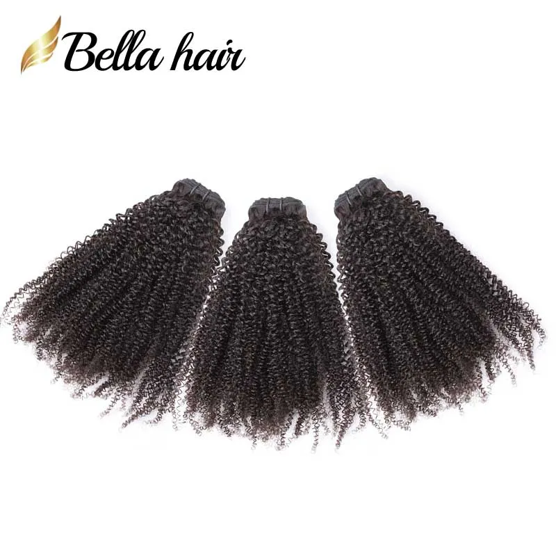 BellaHair Brazilian Hair 9A Afro Kinky Curly 10-24 inch Indian Bundles Malaysian Cambodian Peruvian Virgin Weaves