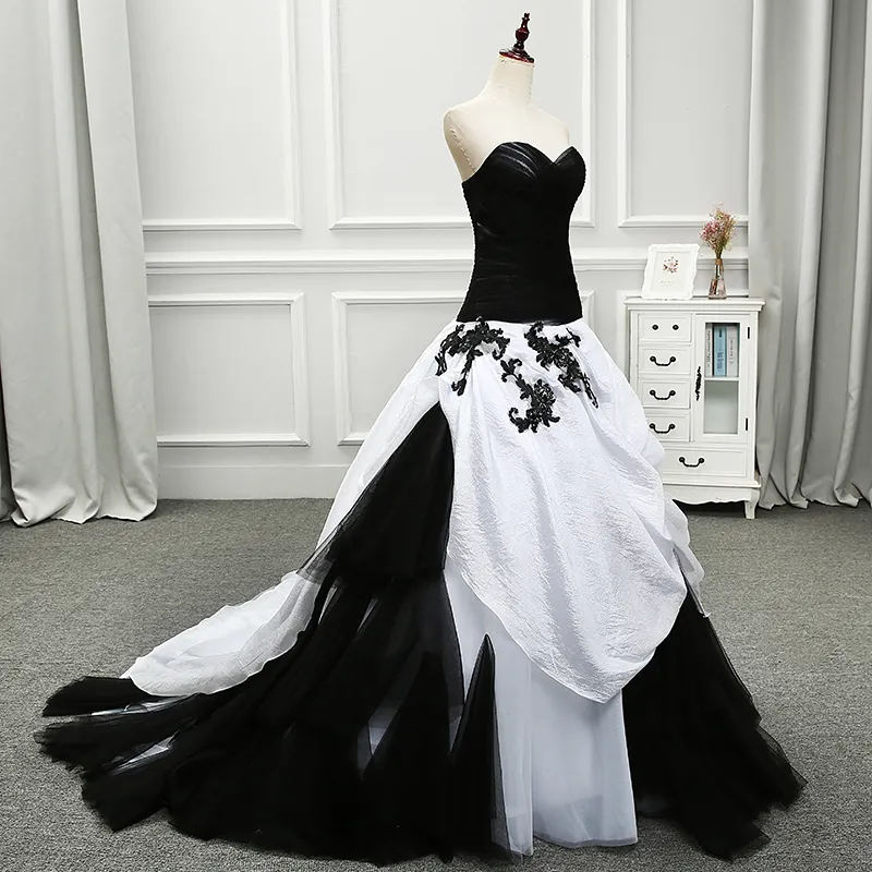 Black White Long Evening Dresses | Prom Dresses Black White Long - Black  White - Aliexpress