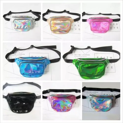 Талия сумки кошельки груди карманные кошельки моды металлические Fanny packs радуги пляжные сумки crossbody сумки серебряные косметические сумки b4109