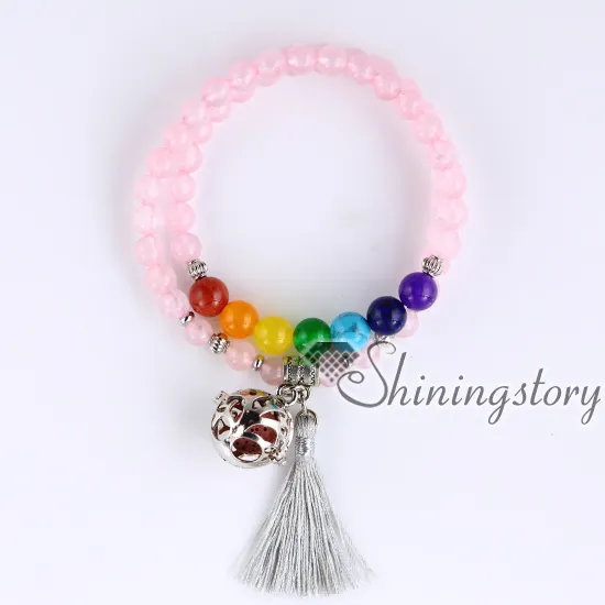 Hot 7 Chakra Guarigione Bracciale Con Perline Pietra Naturale Albero Della Va Filo Buddista Tibetano Bracciale Con Ciondoli Braccialetti Donna Uomo Gioielli - Foto 4