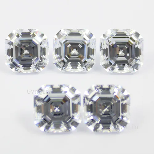 10 Stück, 85 mm x 85 mm, Zirkonia, simulierter Diamant, Asscher-Schliff, lose Edelsteine4301577