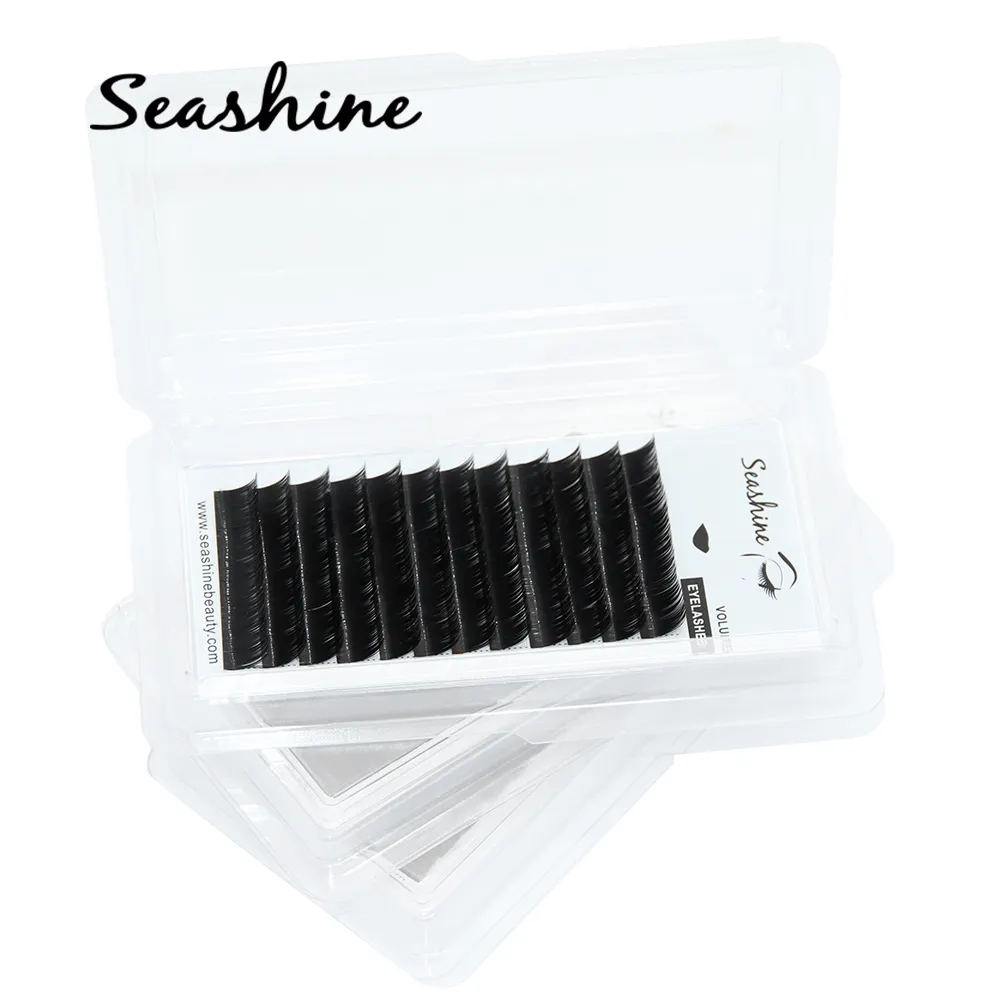 Seashine [0.12/0.15/0.20 B/C/D 8-15mm] Estensione ciglia piatte in cashmere super morbido Semi permanente Spedizione gratuita