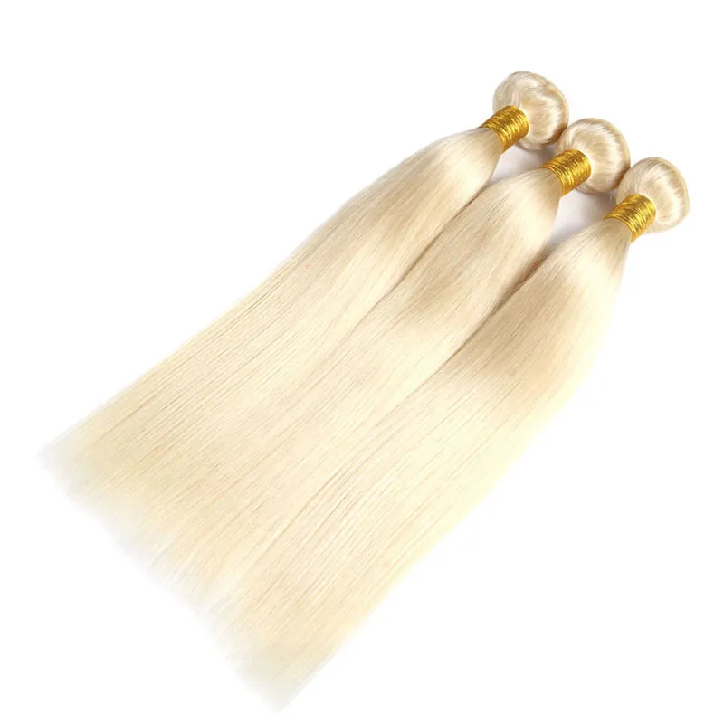 9A Brasilianisches Reines Haar 613 Blond 3 Bundles mit 134 Frontalverschluss Top Lace Frontal und Bundles Seide Glattes Haar Bundles an1807381