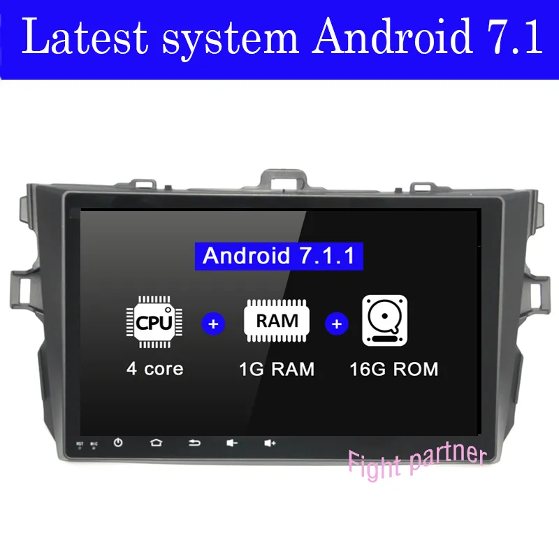 공장 가격 최신 안드로이드 7.1 자동차 dvd for toyota corolla 2008 2007 2009 2010 2010 car radio gps player