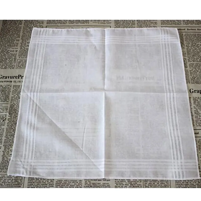 100% Cotton White Handkerchief Male Table Satin Hankerchief Towel Square Knit Sweat-absorbent Washing Towel For Baby Adult WX9-479