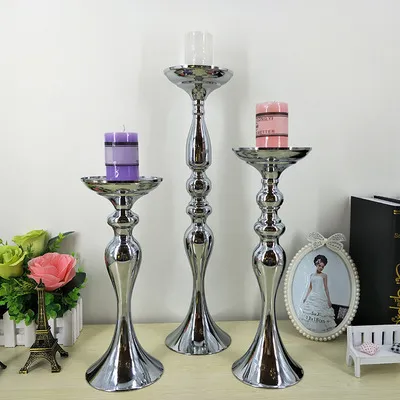 50cm Height Wedding Flower Vase Metal Candle Holder Candle Stand Wedding Centerpiece Flower Rack candlestick wedding decoration