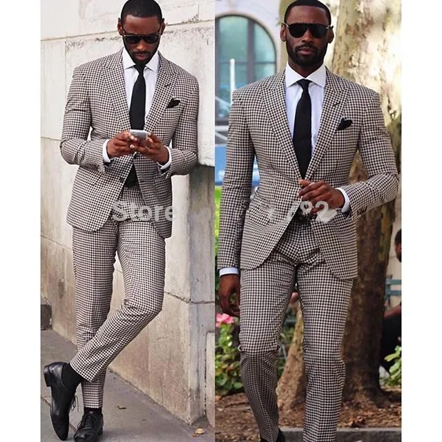 Custom Made Slim Fit Two Button Groom Tuxedos Men Party Groomsmen Suits in Wedding Tuxedos ((Veste + Pantalon + cravate) NO; 313