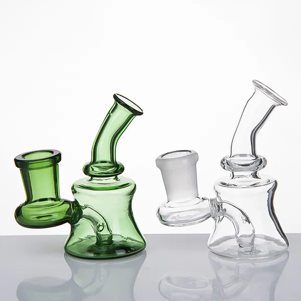 Grossistglasbägare bong rökningstillbehör vattenrör med 14 mm kvinnliga fog pyrex vatten bongs dab olje rig bubbler filter rökrör