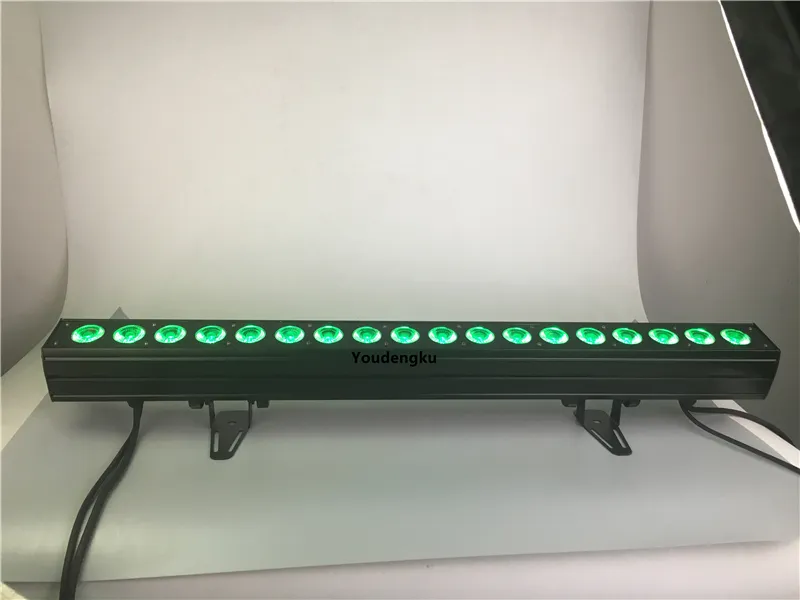 10 parça dj led piksel paneli led yıkama sahne ışık 4-in-1 süper ince dmx 18 * 12 w RGBW Kapalı Duvar yıkama ışık