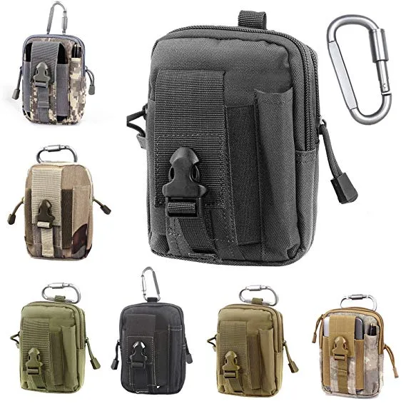 Tactical Molle EDC Bolsa Compacto 1000D Multipurpose Utilitário Gadget Cinto Saco Da Cintura com Suporte de Telefone Celular Coldre