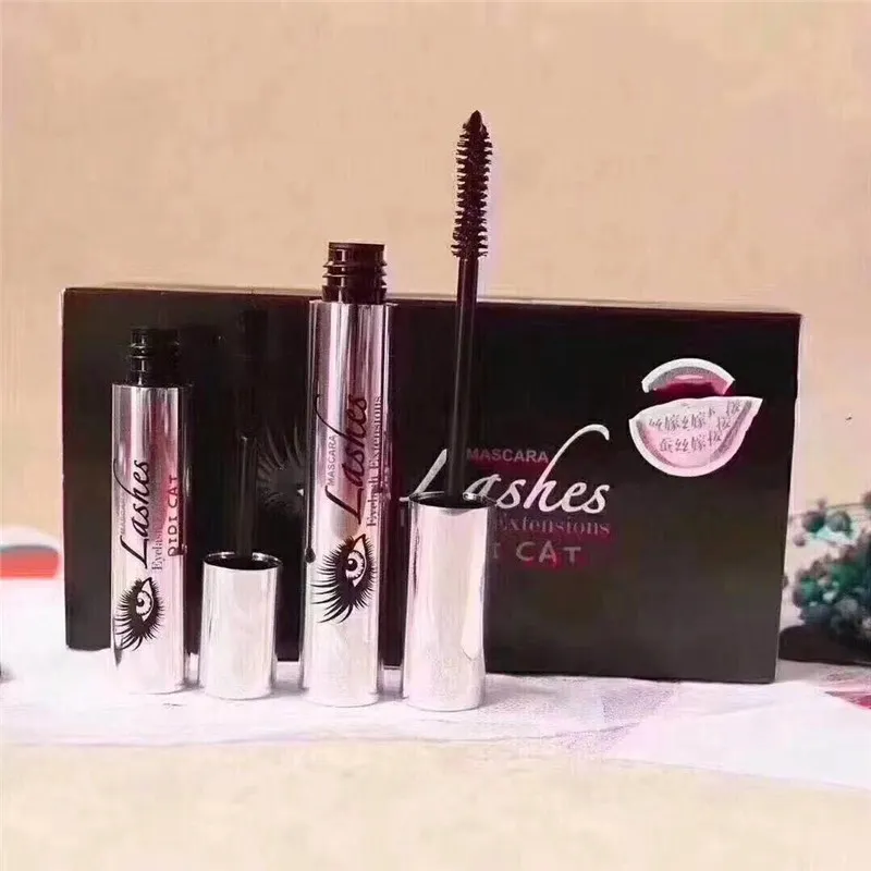 DiDi Cat 2 in 1 4D Mascara con fibra ciglia Extenisions Mascara DDK set 2 pezzi