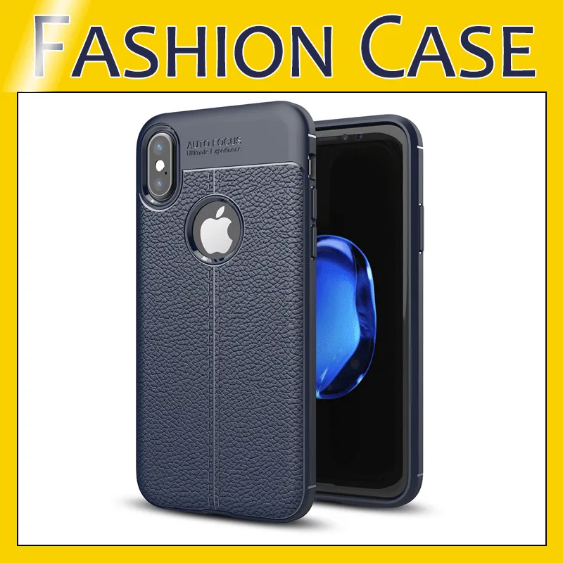 Souple TPU Silicone Case Anti Slip texture en cuir cas de téléphone pour iPhone 11 Pro Max Xr Xs Max 8 7 6S plus Samsung 9 8 note10 S20 10