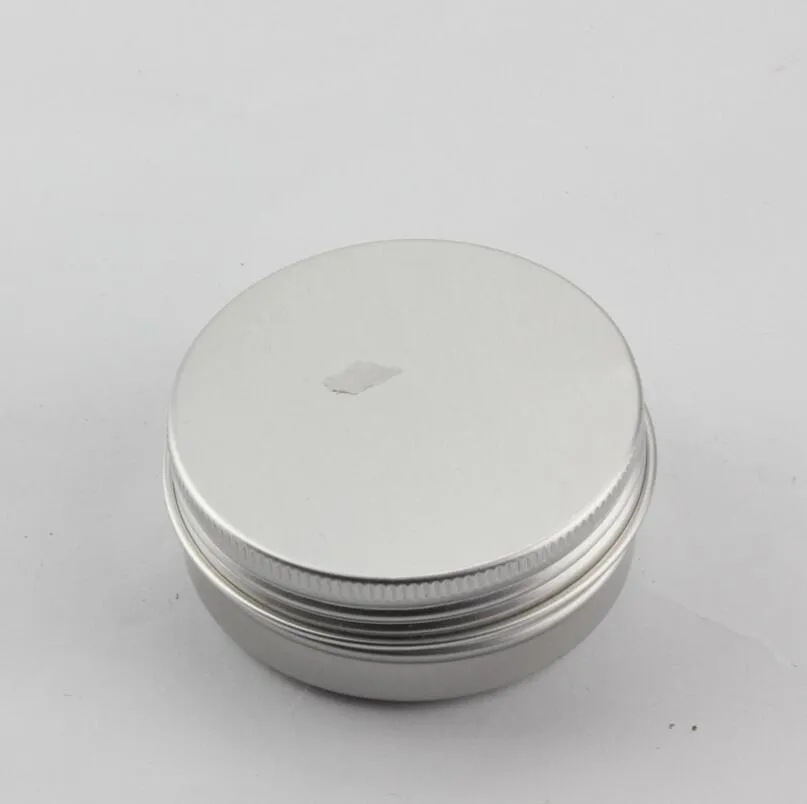 25 мл пустой металлический алюминиевый бальзам олова горшок ногтей макияж губ Блеск контейнер с винтовой резьбой крышка LX1169