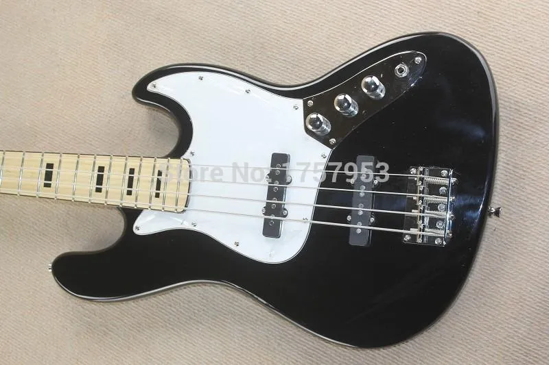 Factory custom shop 2015 New Style Top quality jazz electric bass 4 strings BLACK COLOR electric guitar stock 1 12815198