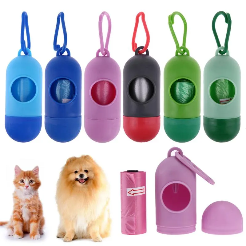 Dog Poop Waste Bag Dispenser Outdoor Exercise Walking Dogs Portable Poops Pouch 