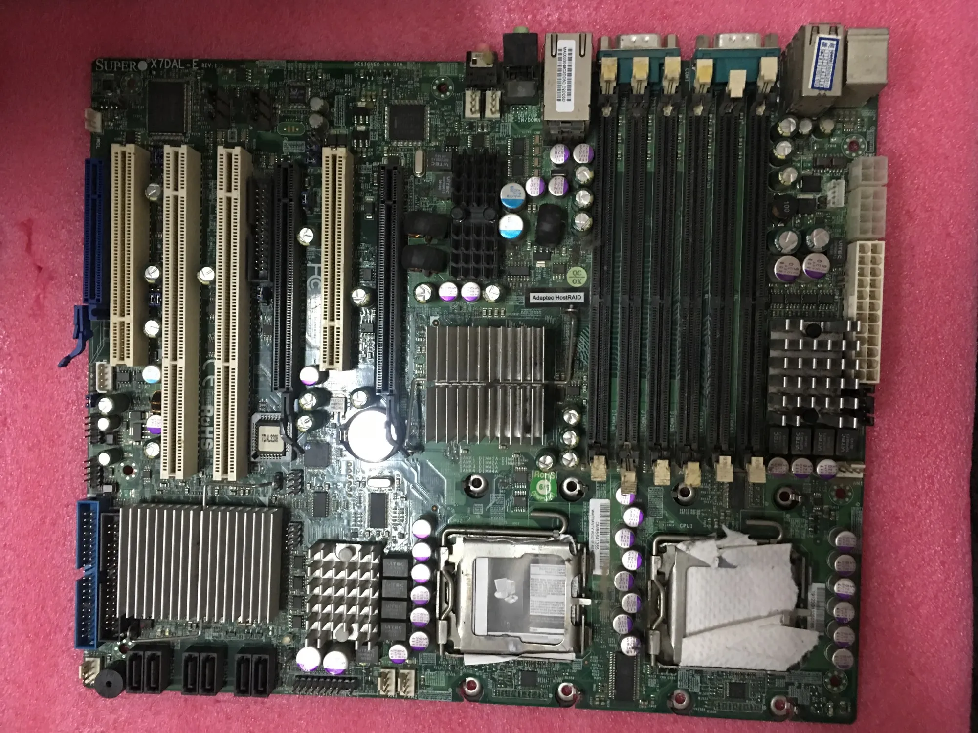 For X7DAL-E REV:1.1 workstation motherboard LGA 771 5000x chipset tested working