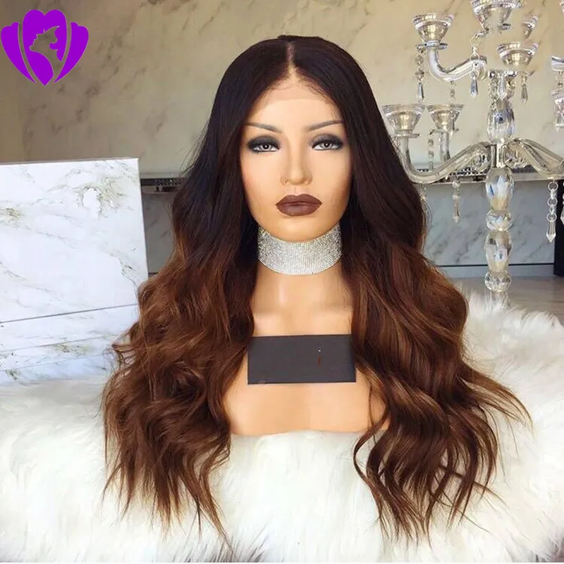 TwoTone Ombre Synthetic Body Wave Wig 26\